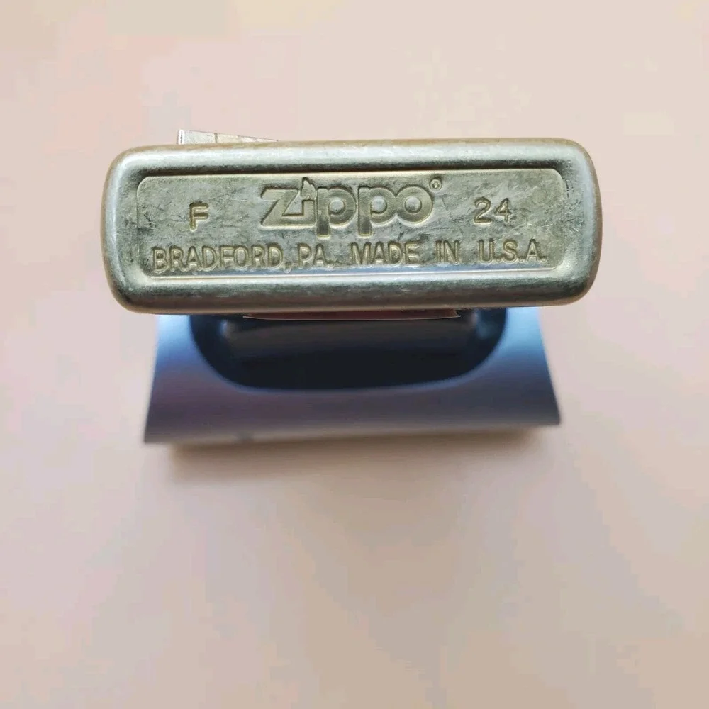 Zippo Lighter With An Army Medallion Street Brass
